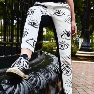 One of a kind EYE pants